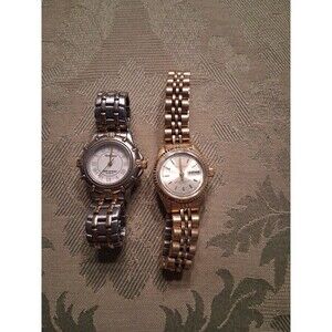 Lot Of 2 Armitron Watch Women Silver Gold Stainless Steel Water Res Not Working
